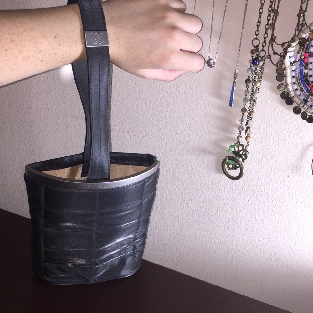 Mid-90s Black Quilted Chanel Wristlet
